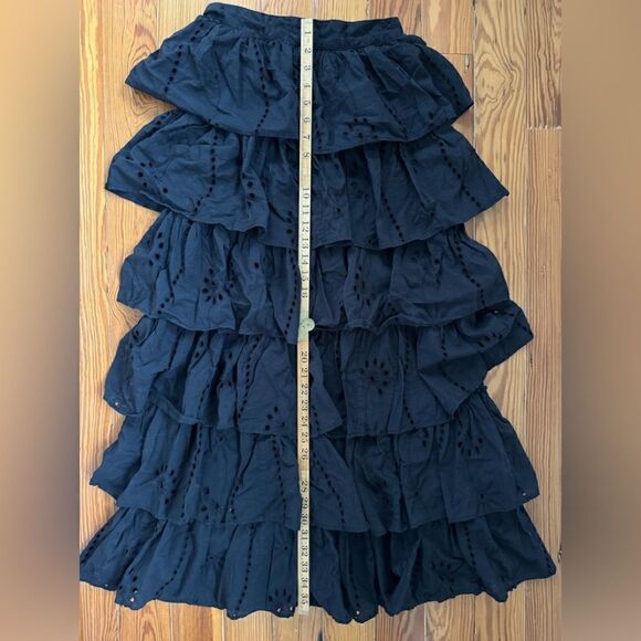Anthropologie Forever That Girl Eyelet Tiered Ruffle Skirt - Picture 8 of 11